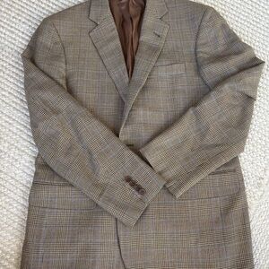 Brooks Brothers Tan Checkered Blazer